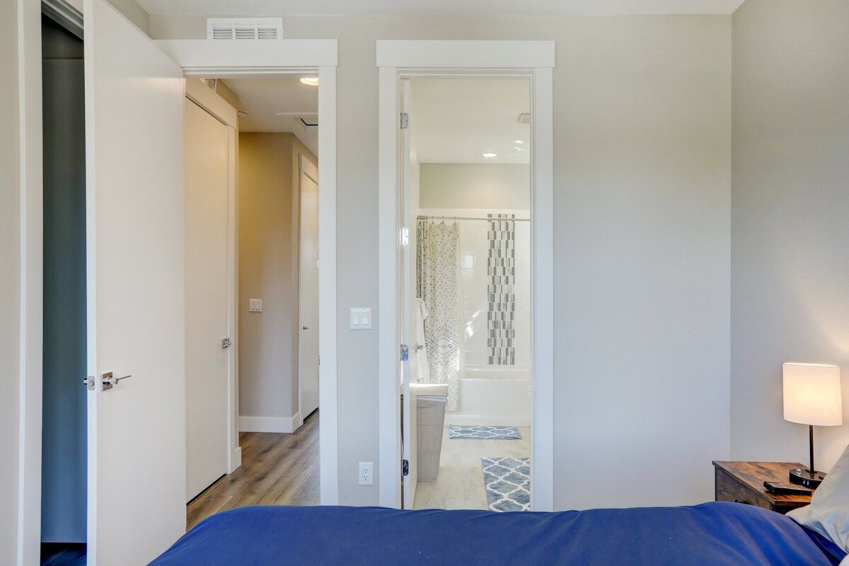 Hallway leading to a bedroom and ensuite